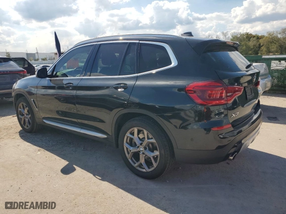 2021 BMW X3 sDrive30i with VIN 5UXTY3C04M9F42983, listed as a Copart auction lot 47034035 with 151,967 mi miles and Clean Title. Bid and sale history available at carsss.com. Image 2.