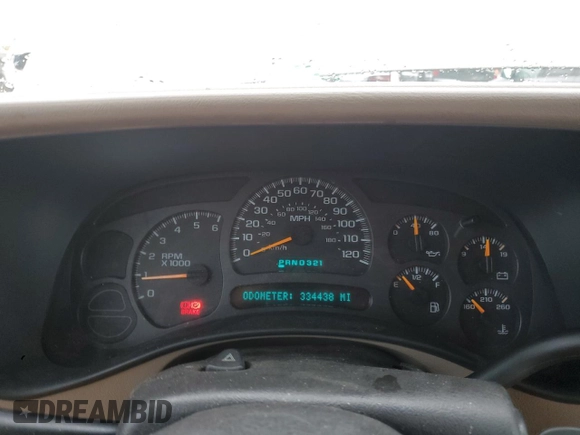 2003 Chevrolet Suburban LS with VIN 3GNEC16T93G145517, listed as a Copart auction lot 42450085 with 334,438 mi miles and Salvage Title. Bid and sale history available at carsss.com. Image 9.