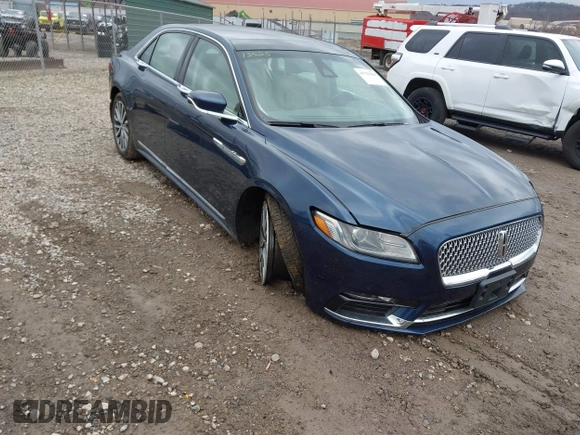 2017 Lincoln Continental Select with VIN 1LN6L9TK2H5603593, listed as a IAAI auction lot 41722163 with 63,431 mi miles. Bid and sale history available at carsss.com. Image 1.