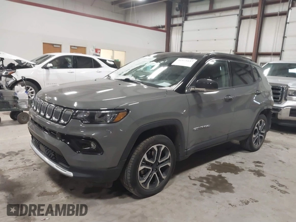 2022 Jeep Compass High Altitude with VIN 3C4NJDCBXNT101483, listed as a IAAI auction lot 41573157 with 18,473 mi miles and . Bid and sale history available at DreamBid. Image 2.
