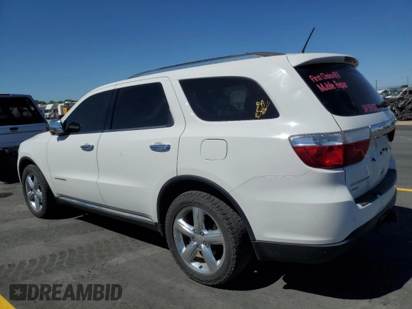 2013 Dodge Durango Citadel с VIN 1C4SDJET1DC658064, выставлен на аукционе Copart как лот 59292475 с пробегом 195 474 миль миль и Чистый • Clean title. История ставок и продаж доступна на DreamBid. Изображение 2.