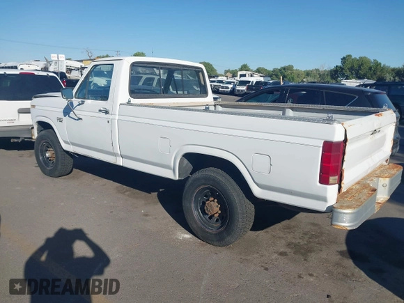 1985 Ford F-250 with VIN 1FTHF2615FKB23867, listed as a IAAI auction lot 42713630 with 96,557 mi miles and . Bid and sale history available at DreamBid. Image 3.