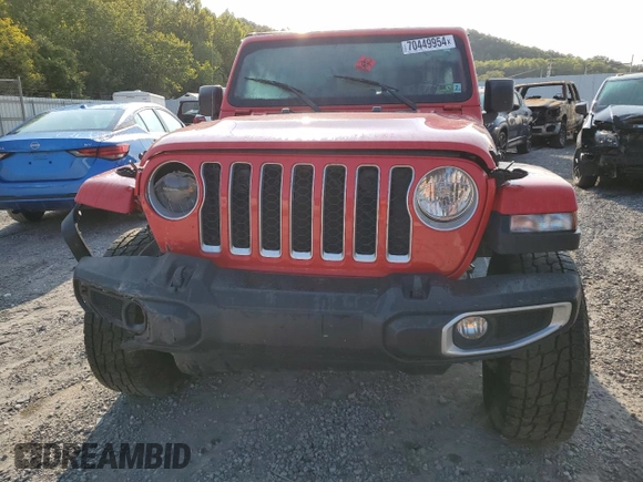 2022 Jeep Gladiator Overland with VIN 1C6HJTFG6NL103412, listed as a Copart auction lot 70449954 with Not provided miles and Salvage title. Bid and sale history available at DreamBid. Image 5.