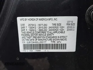 2020 Acura MDX Technology z VIN 5J8YD4H50LL000177, wystawiony jako IAAI lot #41910681 z przebiegiem 88 556 mil mil oraz . Historia ofert i sprzedaży dostępna na DreamBid. Obrazek 9.