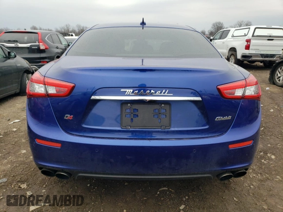 2016 Maserati Ghibli S Q4 with VIN ZAM57RTA4G1186359, listed as a Copart auction lot 43479034 with 64,895 mi miles. Bid and sale history available at carsss.com. Image 6.