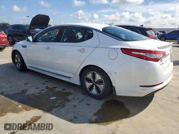 2013 Kia Optima Hybrid LX with VIN KNAGM4ADXD5043617, listed as a Copart auction lot 73847634 with 0 mi miles and Salvage Title. Bid and sale history available at carsss.com. Image 2.