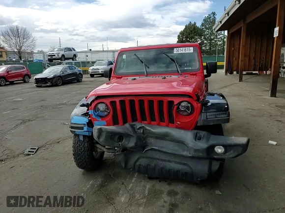 2020 Jeep Wrangler Unlimited Sport S with VIN 1C4HJXDNXLW160354, listed as a Copart auction lot 50141615 with 62,812 mi miles and Salvage title. Bid and sale history available at DreamBid. Image 11.