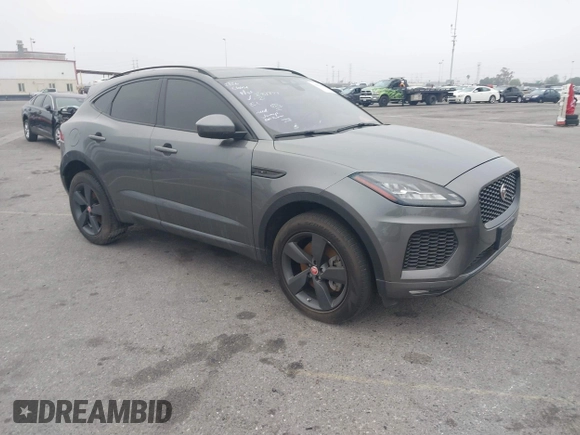 2020 Jaguar E-PACE Checkered Flag Edition with VIN SADF12FX5L1Z87737, listed as a IAAI auction lot 41693995 with 52,100 mi miles. Bid and sale history available at carsss.com. Image 1.
