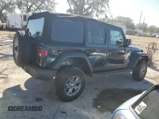 2020 Jeep Wrangler Unlimited Willys with VIN 1C4HJXDG8LW250300, listed as a Copart auction lot 83543074 with 36,347 mi miles and Salvage title. Bid and sale history available at DreamBid. Image 3.