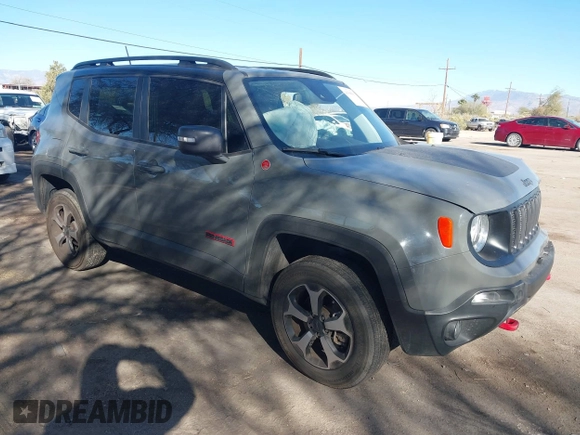 2021 Jeep Renegade Trailhawk z VIN ZACNJDC19MPN25411, wystawiony jako IAAI lot #41398000 z przebiegiem 45 678 mil mil oraz . Historia ofert i sprzedaży dostępna na DreamBid. Obrazek 1.