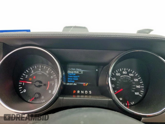 2015 Ford Mustang EcoBoost Premium with VIN 1FATP8UH5F5380428, listed as a Copart auction lot 58417675 with 91,201 mi miles and Salvage title. Bid and sale history available at DreamBid. Image 9.