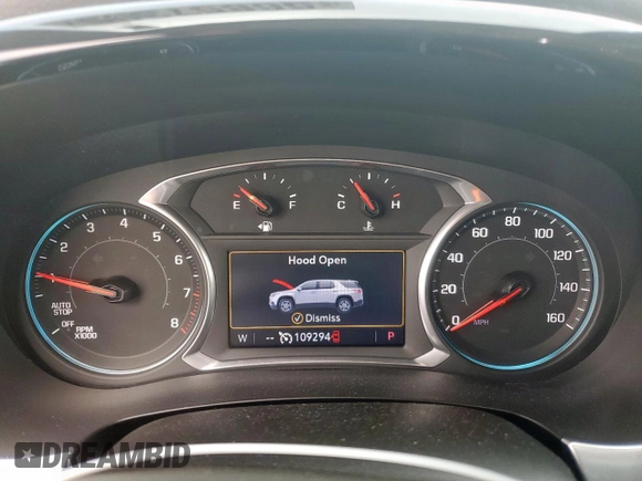 2021 Chevrolet Traverse LT Cloth with VIN 1GNERGKW9MJ166577, listed as a Copart auction lot 56857305 with 109,294 mi miles and Salvage title. Bid and sale history available at DreamBid. Image 9.