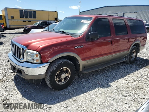 2000 Ford Excursion Limited z VIN 1FMNU42S2YED84910, wystawiony jako Copart lot #57272245 z przebiegiem 235 173 mil mil oraz Szkoda całkowita • Salvage title. Historia ofert i sprzedaży dostępna na DreamBid. Obrazek 1.