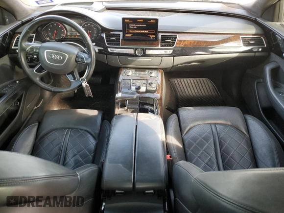 2017 Audi A8 Sport with VIN WAU43AFD5HN015873, listed as a Copart auction lot 87588055 with 122,351 mi miles and Salvage title. Bid and sale history available at DreamBid. Image 8.