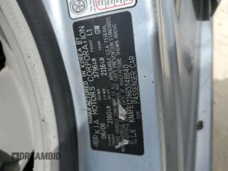 2006 Kia Spectra EX with VIN KNAFE121665348840, listed as a Copart auction lot 69798184 with 0 mi miles and Salvage Title. Bid and sale history available at carsss.com. Image 12.