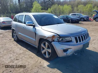 2014 Jeep Grand Cherokee Overland with VIN 1C4RJFCT9EC231840, listed as a IAAI auction lot 42114284 with 170,691 mi miles and . Bid and sale history available at DreamBid. Image 1.