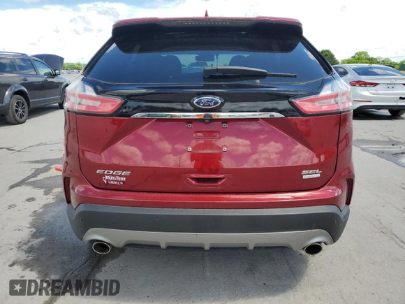 2019 Ford Edge SEL with VIN 2FMPK3J91KBC43725, listed as a Copart auction lot 56749525 with 62,858 mi miles and Salvage title. Bid and sale history available at DreamBid. Image 6.