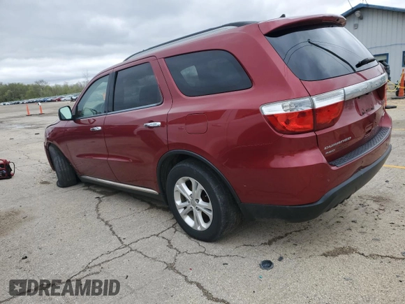 2013 Dodge Durango Crew with VIN 1C4RDJDG9DC691333, listed as a Copart auction lot 53792405 with 165,498 mi miles and Salvage title. Bid and sale history available at DreamBid. Image 2.