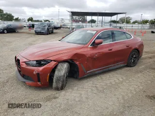 2023 BMW i4 eDrive40 with VIN WBY73AW09PFN61287, listed as a Copart auction lot 52006984 with 8,239 mi miles. Bid and sale history available at carsss.com. Image 1.