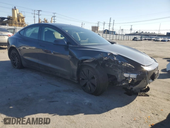 2025 Tesla Model 3 Long Range with VIN 5YJ3E1EA6SF895973, listed as a Copart auction lot 50271855 with Not Provided miles and Salvage Title. Bid and sale history available at DreamBid. Image 4.