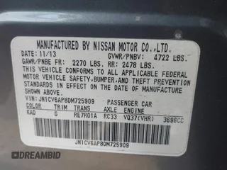 2013 Infiniti G37 Journey with VIN JN1CV6AP8DM725909, listed as a IAAI auction lot 42242649 with 89,583 mi miles and . Bid and sale history available at DreamBid. Image 9.