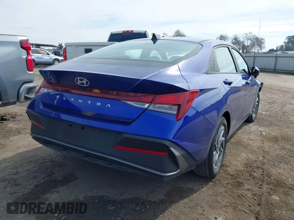 2024 Hyundai Elantra SEL with VIN KMHLM4DGXRU820751, listed as a IAAI auction lot 41600603 with 9,137 mi miles and . Bid and sale history available at DreamBid. Image 4.