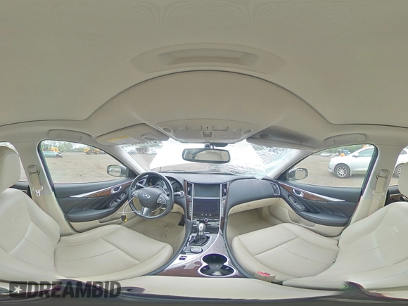 2014 Infiniti Q50 Premium with VIN JN1BV7AR1EM681496, listed as a Copart auction lot 61823625 with 53,261 mi miles and Salvage title. Bid and sale history available at DreamBid. Image 14.