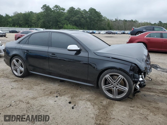 2013 Audi S4 Premium Plus with VIN WAUBGAFL7DA093379, listed as a Copart auction lot 64291054 with 92,604 mi miles and Salvage Title. Bid and sale history available at carsss.com. Image 4.