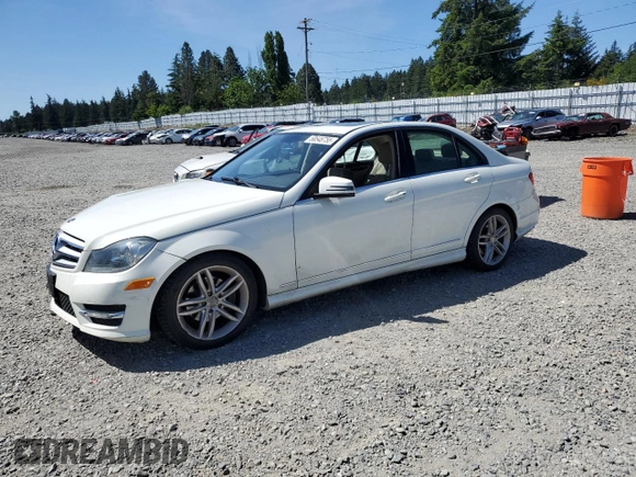 2012 Mercedes-Benz C 300 Sport with VIN WDDGF8BB1CA713617, listed as a Copart auction lot 58546755 with 146,404 mi miles and Salvage title. Bid and sale history available at DreamBid. Image 1.