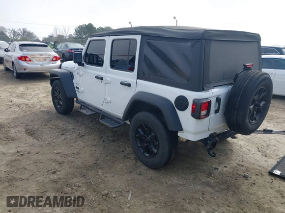 2021 Jeep Wrangler Unlimited Sport S z VIN 1C4HJXDN1MW822016, wystawiony jako IAAI lot #41792808 z przebiegiem 29 719 mil mil oraz . Historia ofert i sprzedaży dostępna na DreamBid. Obrazek 3.