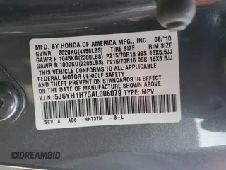 2010 Honda Element EX with VIN 5J6YH1H75AL006079, listed as a Copart auction lot 87446514 with 146,422 mi miles and Salvage Title. Bid and sale history available at DreamBid. Image 14.