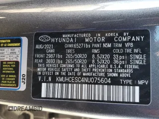 2022 Genesis GV80 Advanced Plus with VIN KMUHCESC4NU075604, listed as a Copart auction lot 81879594 with 34,330 mi miles and Salvage title. Bid and sale history available at DreamBid. Image 15.