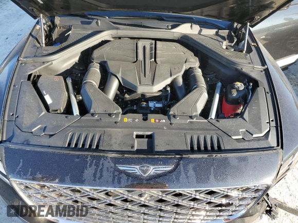 2025 Genesis GV80 Prestige with VIN KMUHEESC3SU218547, listed as a Copart auction lot 81136884 with 5,619 mi miles and Salvage Title. Bid and sale history available at DreamBid. Image 12.