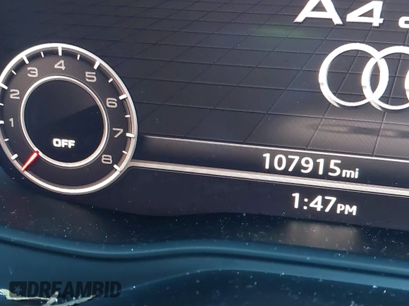 2017 Audi A4 Season of Audi Premium with VIN WAUDNAF44HN053251, listed as a IAAI auction lot 41088772 with 107,915 mi miles. Bid and sale history available at carsss.com. Image 7.