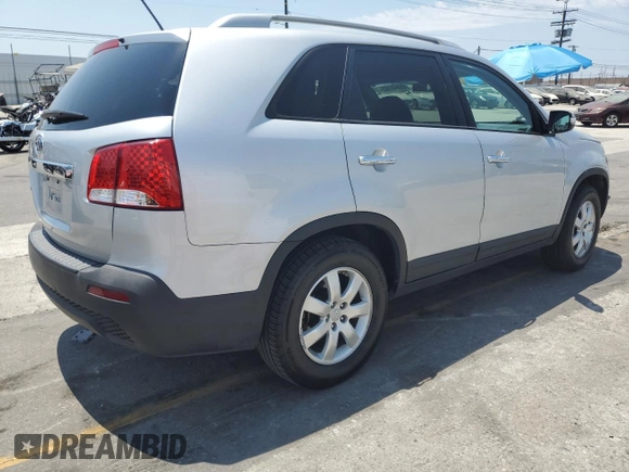 2013 Kia Sorento LX with VIN 5XYKT4A27DG391137, listed as a Copart auction lot 65649105 with 129,027 mi miles and Clean title. Bid and sale history available at DreamBid. Image 3.