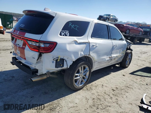 2021 Dodge Durango R/T with VIN 1C4SDJCT6MC598821, listed as a Copart auction lot 45545905 with 42,965 mi miles and Salvage title. Bid and sale history available at DreamBid. Image 3.