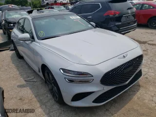 2022 Genesis G70 3.3T with VIN KMTG54TE0NU096826, listed as a Copart auction lot 60146083 with 22,414 mi miles. Bid and sale history available at carsss.com. Image 4.