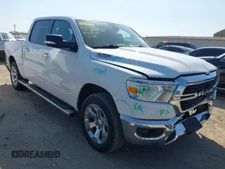 2020 Ram 1500 Big Horn with VIN 1C6SRFFTXLN291141, listed as a IAAI auction lot 42173333 with 64,866 mi miles and . Bid and sale history available at DreamBid. Image 1.