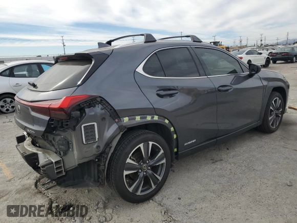 2022 Lexus UX 250h z VIN JTHX9JBH9N2056431, wystawiony jako Copart lot #47216455 z przebiegiem 68 052 mil mil oraz Szkoda całkowita • Salvage title. Historia ofert i sprzedaży dostępna na DreamBid. Obrazek 3.
