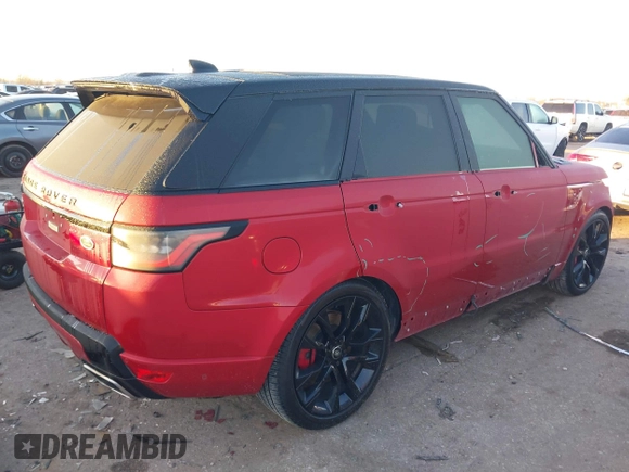 2021 Land Rover Range Rover Sport HST with VIN SALWS2RU3MA749552, listed as a IAAI auction lot 41119636 with 34,566 mi miles. Bid and sale history available at carsss.com. Image 4.