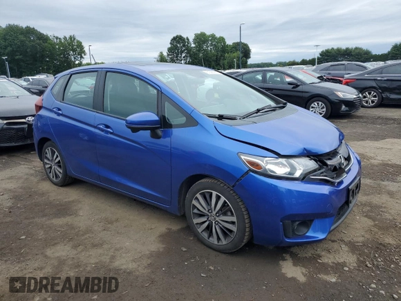 2015 Honda Fit EX-L with VIN 3HGGK5H88FM784984, listed as a Copart auction lot 61586085 with 123,394 mi miles and Salvage title. Bid and sale history available at DreamBid. Image 4.