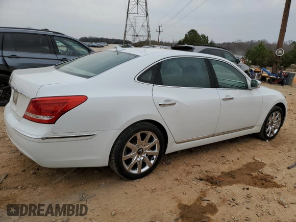 2011 Hyundai Equus Signature with VIN KMHGH4JF7BU038933, listed as a Copart auction lot 48356535 with 184,379 mi miles and Salvage title. Bid and sale history available at DreamBid. Image 3.