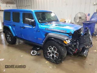 2021 Jeep Wrangler Unlimited Rubicon with VIN 1C4JJXFM7MW702520, listed as a Copart auction lot 41609735 with 11,184 mi miles and Salvage Title. Bid and sale history available at carsss.com. Image 4.