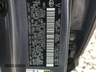 2007 Toyota Prius z VIN JTDKB20U373262928, wystawiony jako Copart lot #49355495 z przebiegiem 142 289 mil mil oraz Szkoda całkowita • Salvage title. Historia ofert i sprzedaży dostępna na DreamBid. Obrazek 12.
