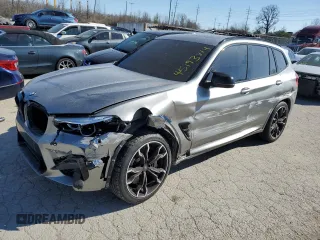 2021 BMW X3 M with VIN 5YMTS0C06M9G49879, listed as a Copart auction lot 45193814 with 27,993 mi miles and Non Repairable. Bid and sale history available at carsss.com. Image 1.
