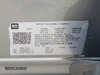2023 Buick Encore GX Select with VIN KL4MMDS27PB061088, listed as a IAAI auction lot 41683699 with 62,131 mi miles and . Bid and sale history available at DreamBid. Image 9.