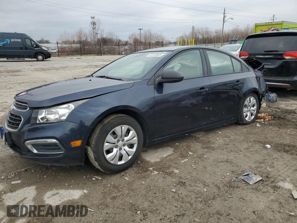 2015 Chevrolet Cruze LS with VIN 1G1PA5SG1F7292205, listed as a Copart auction lot 48153065 with 93,990 mi miles and Clean Title. Bid and sale history available at DreamBid. Image 1.