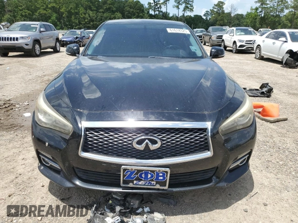 2014 Infiniti Q50 Premium with VIN JN1BV7AP2EM678198, listed as a Copart auction lot 61614325 with 163,943 mi miles and Salvage title. Bid and sale history available at DreamBid. Image 5.