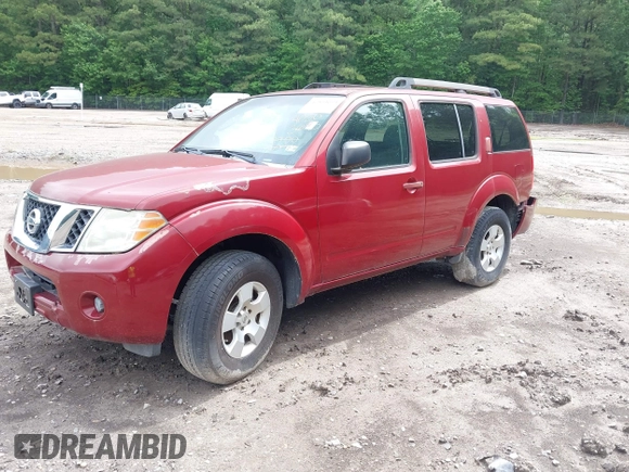2008 Nissan Pathfinder S with VIN 5N1AR18U58C607301, listed as a IAAI auction lot 40503693 with 118,080 mi miles and . Bid and sale history available at DreamBid. Image 2.