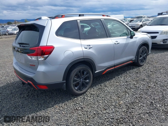 2023 Subaru Forester Sport with VIN JF2SKAJC0PH519600, listed as a IAAI auction lot 41880854 with 27,996 mi miles. Bid and sale history available at carsss.com. Image 4.